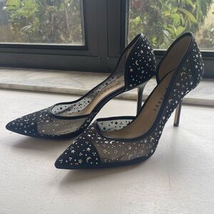 Katy Perry “The Anne” Size 9.5 Moon And Star Black Mesh Heel *LIGHTLY WORN*